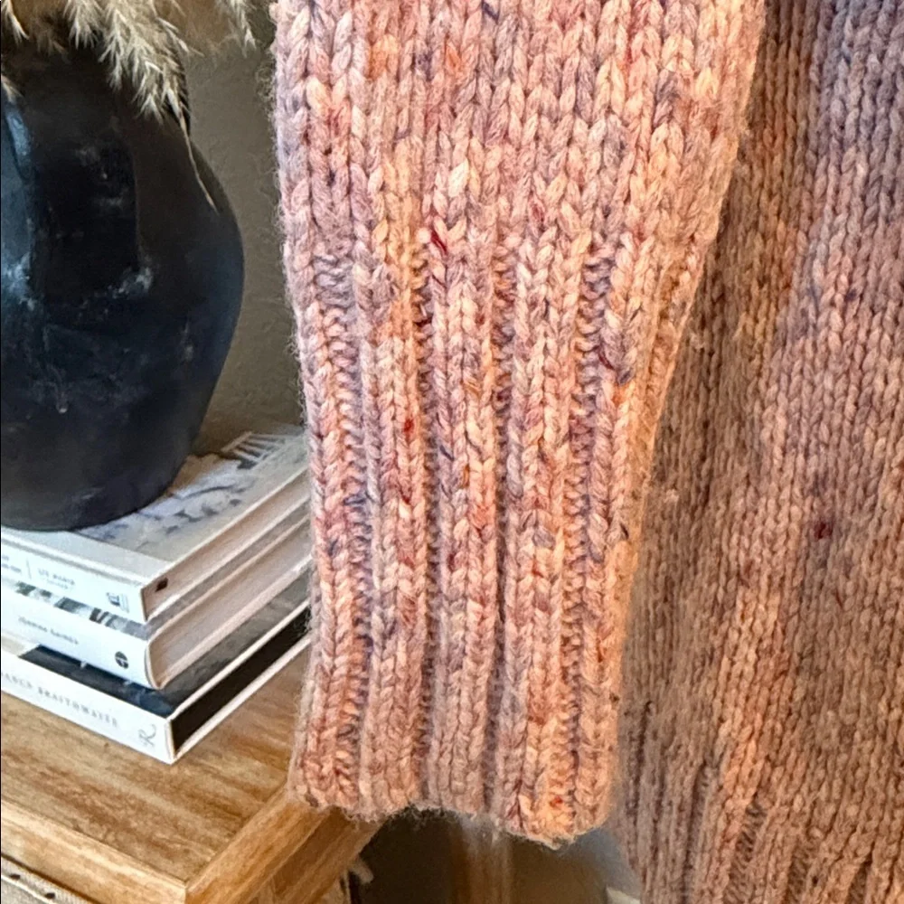 J.Crew Oversized Wool Blend Multicolored Turtleneck Sweater Size XS